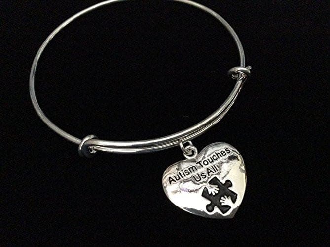 Autism Touches Us All Silver Expandable Charm - The House of Awareness