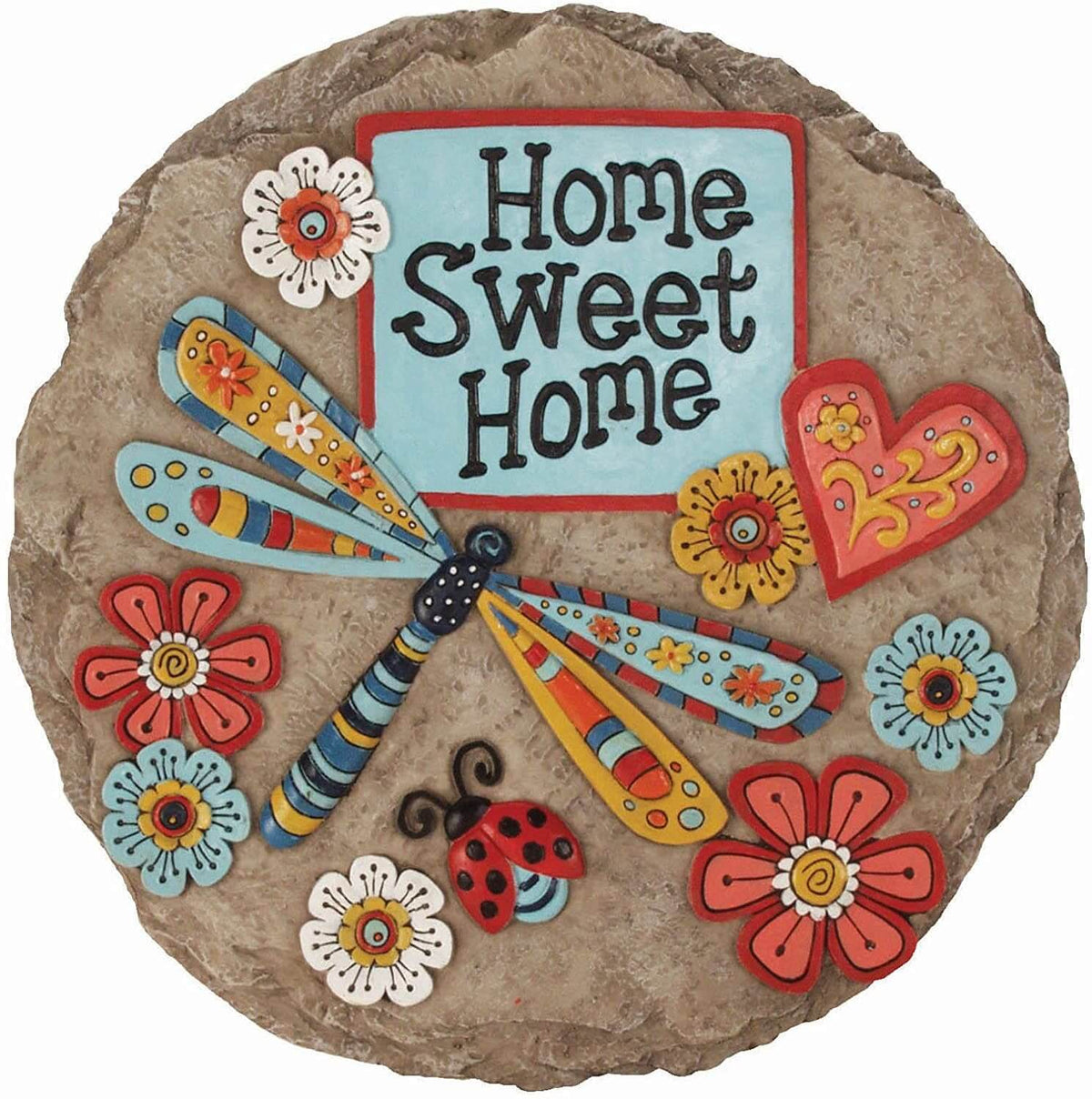 Home Sweet Home Dragonfly Decorative Garden Stone
