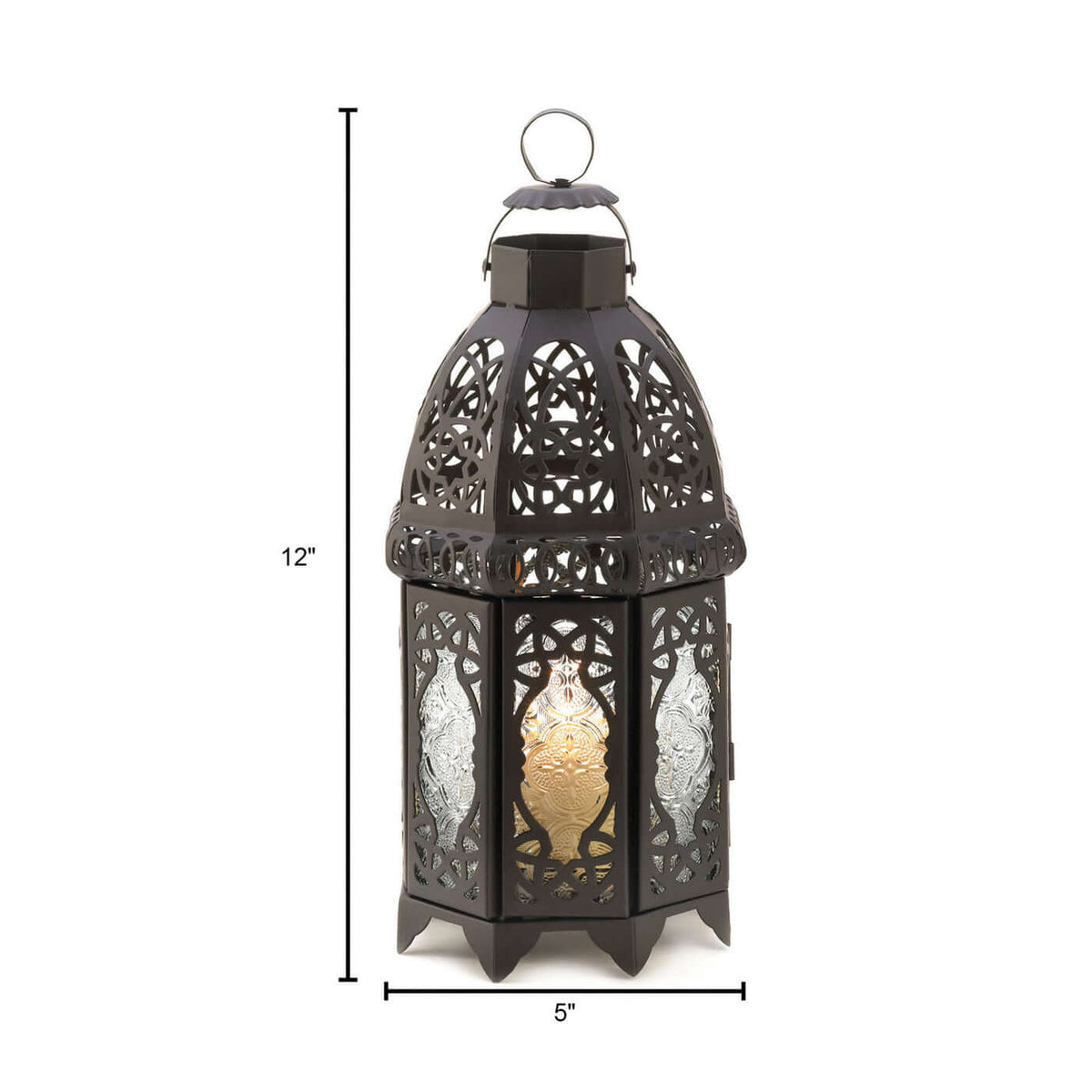 Set of 2 Black Lace Candle Lanterns - The House of Awareness