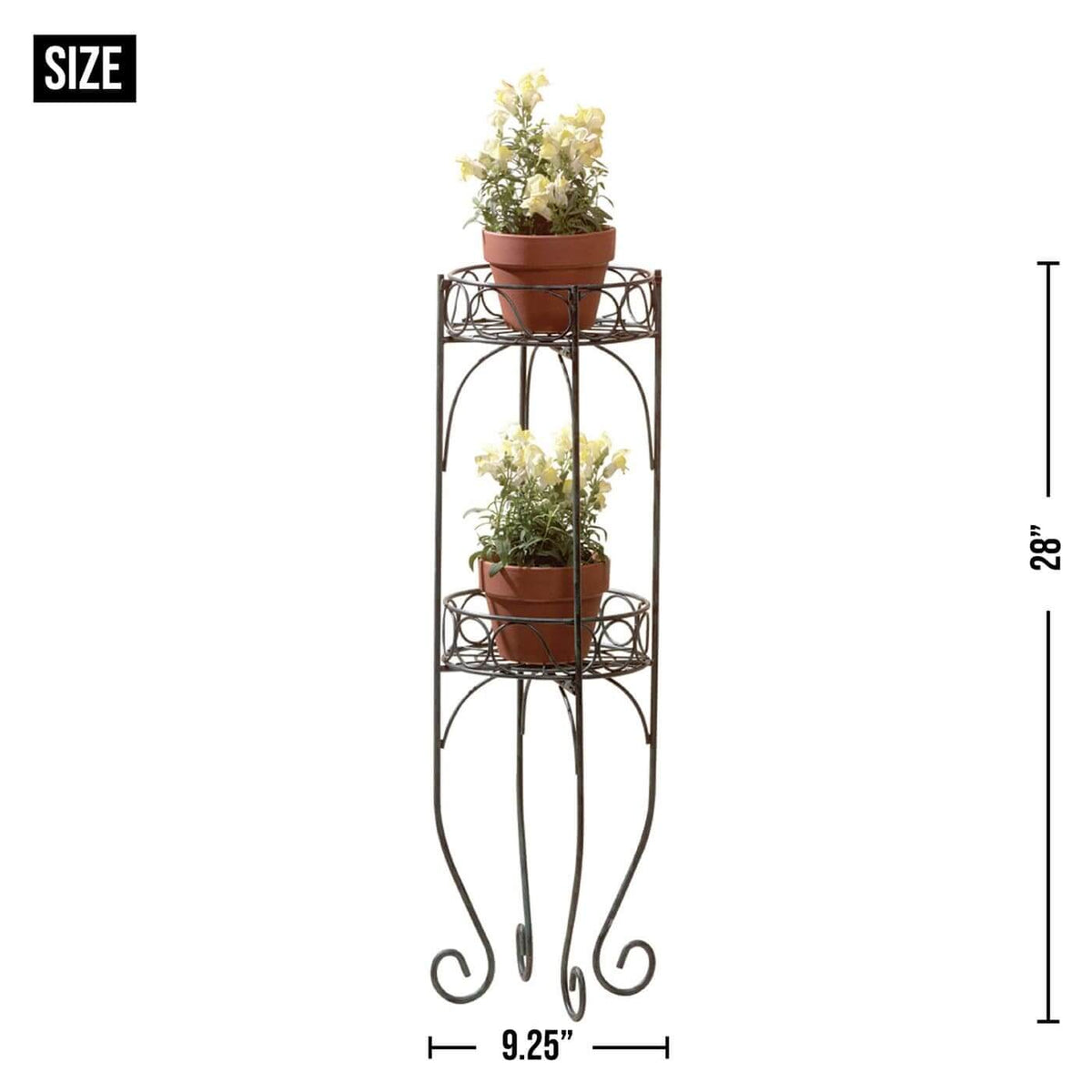 Lacy Scrolls Two-Tier Plant Stand