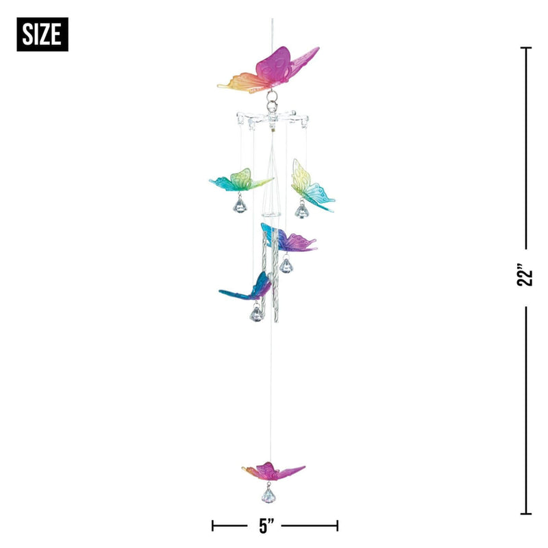Rainbow Butterfly Wind Chimes-The House of Awareness