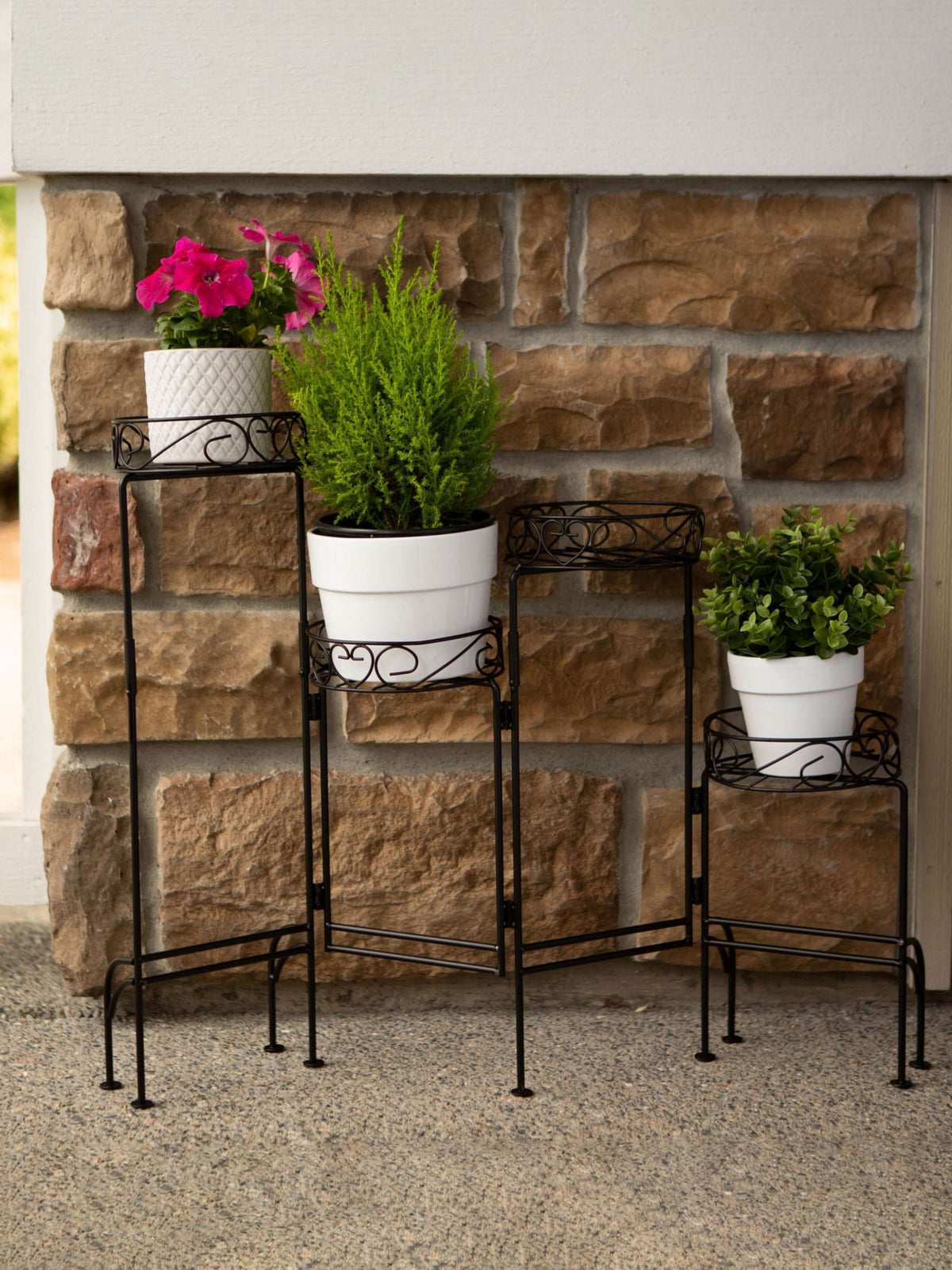 Set of 2 Four-Level Plant Stands For Inside