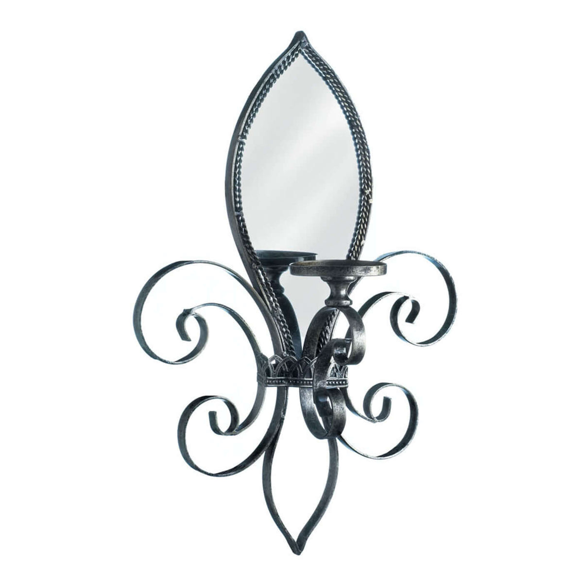 Fleur-de-lis Mirrored Wall Sconce - The House of Awareness
