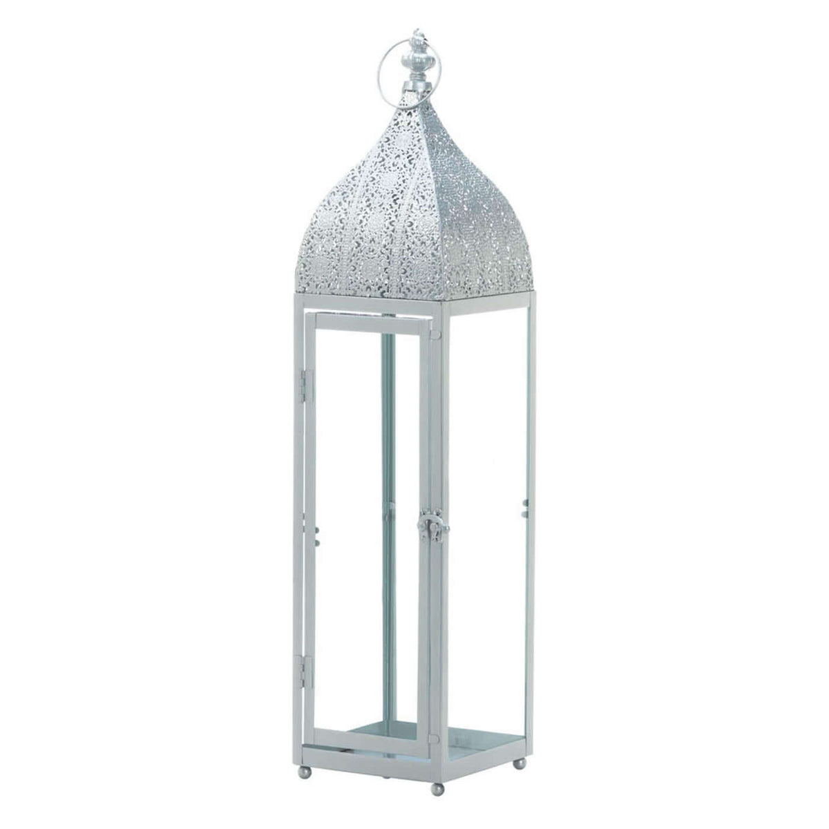 Large Silver Moroccan Style Lantern-The House of Awareness