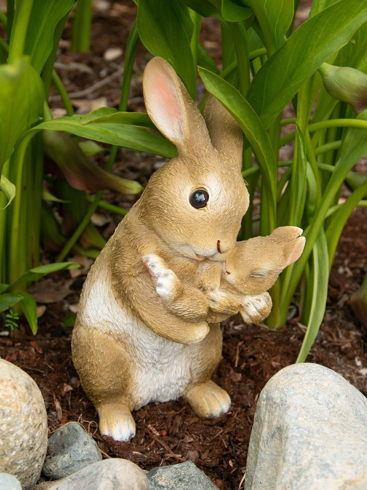 Mom And Baby Time Cuddle Time Rabbit Figurine - The House of Awareness