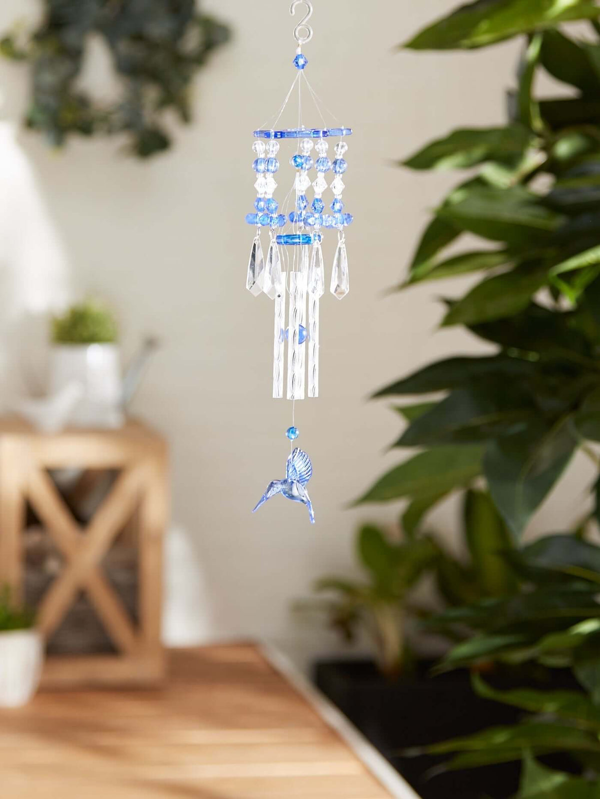 Blue Hummingbird Wind Chimes - The House of Awareness