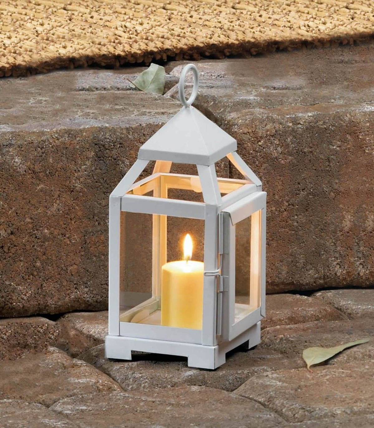 White Mini Contemporary Lantern - The House of Awareness