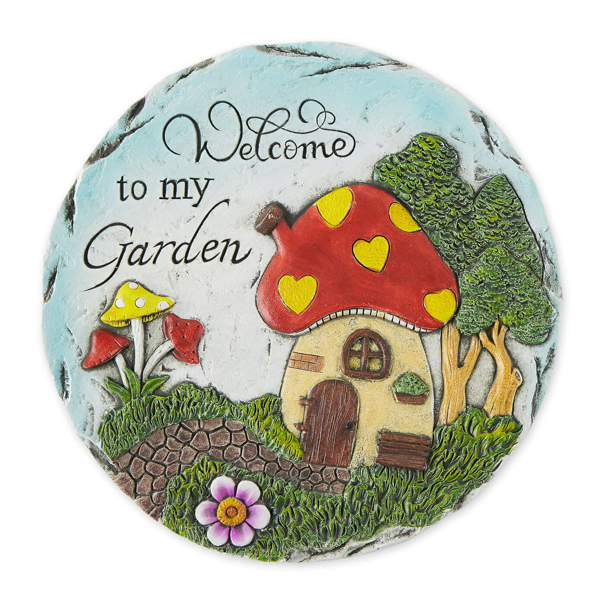 Welcome to My Garden and Welcome Friends Stepping Stone- The House of Awareness