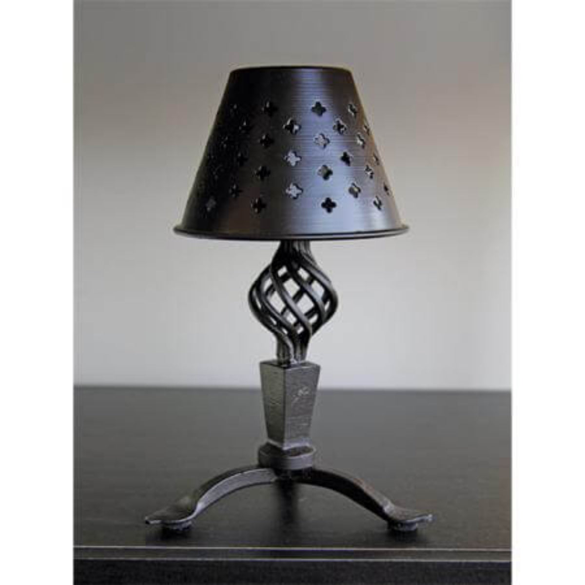 8 Inch Iron Black Candle Lamp- The House of Awareness