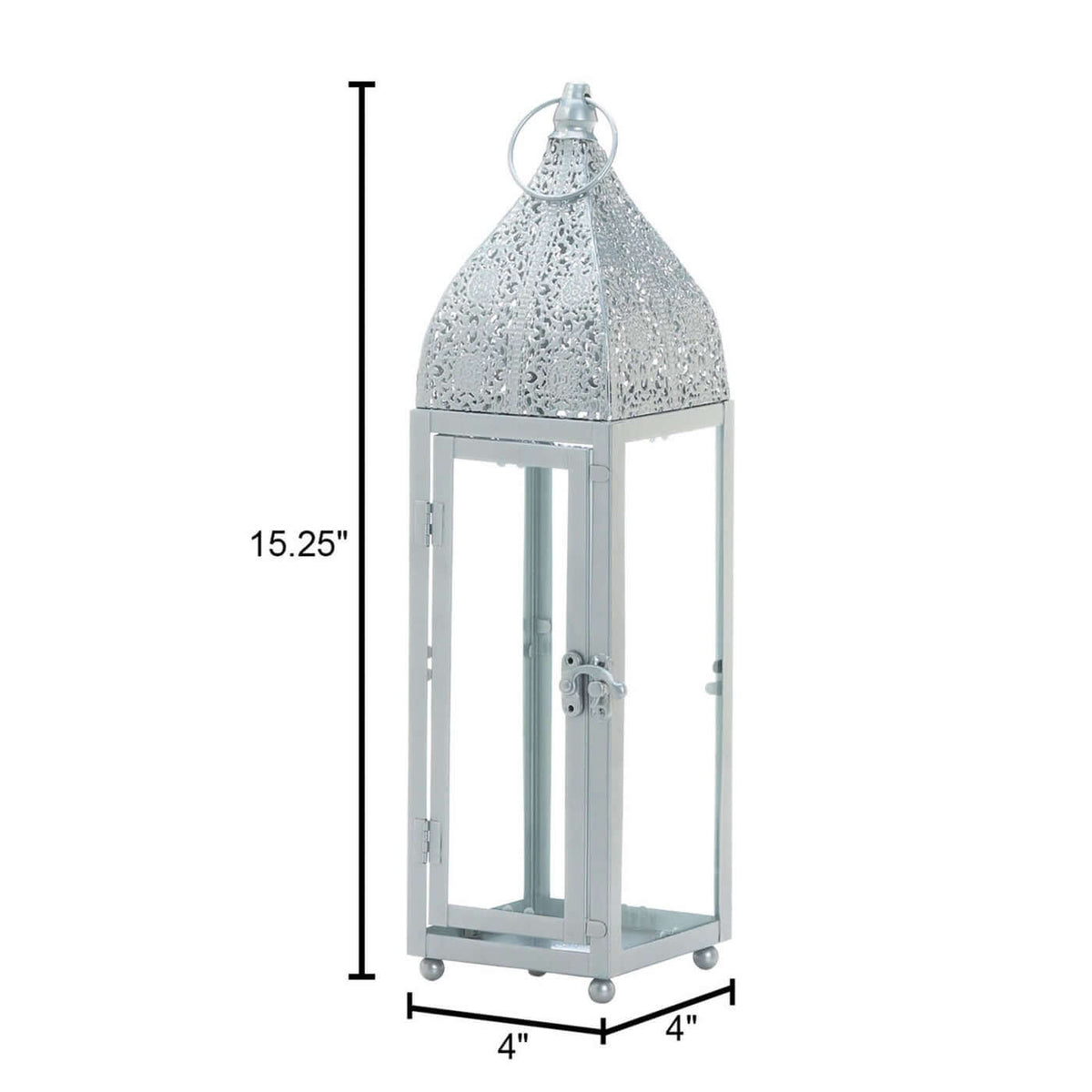 Small Silver Moroccan Style Lantern