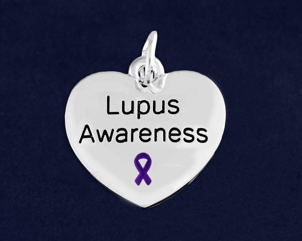 Lupus Awareness Heart Charm - The House of Awareness