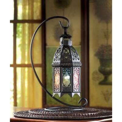 Rainbow Moroccan Lantern Stand - The House of Awareness