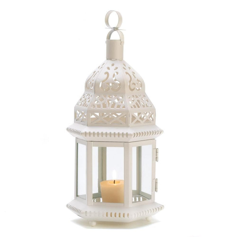 White Moroccan Lantern - The House of Awareness