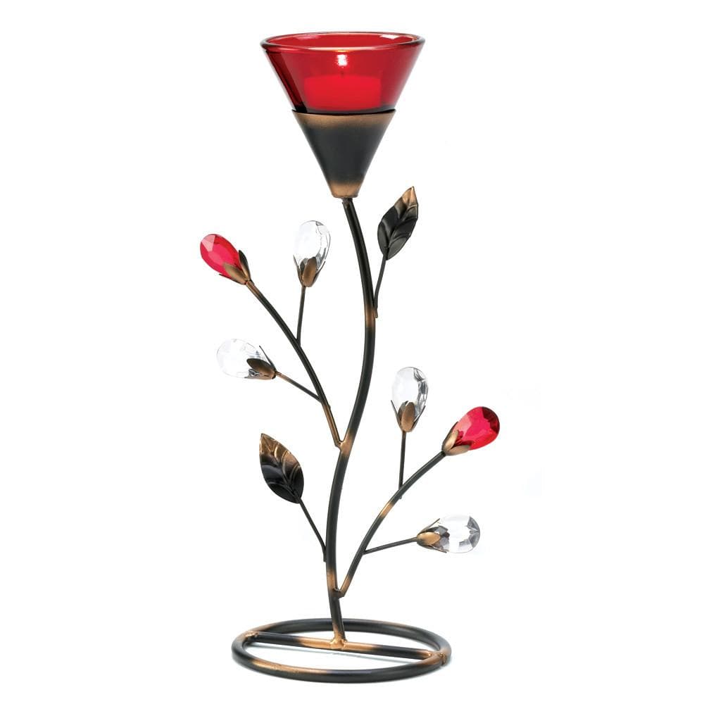 Rich Red Flower Tealight Holder - The House of Awareness