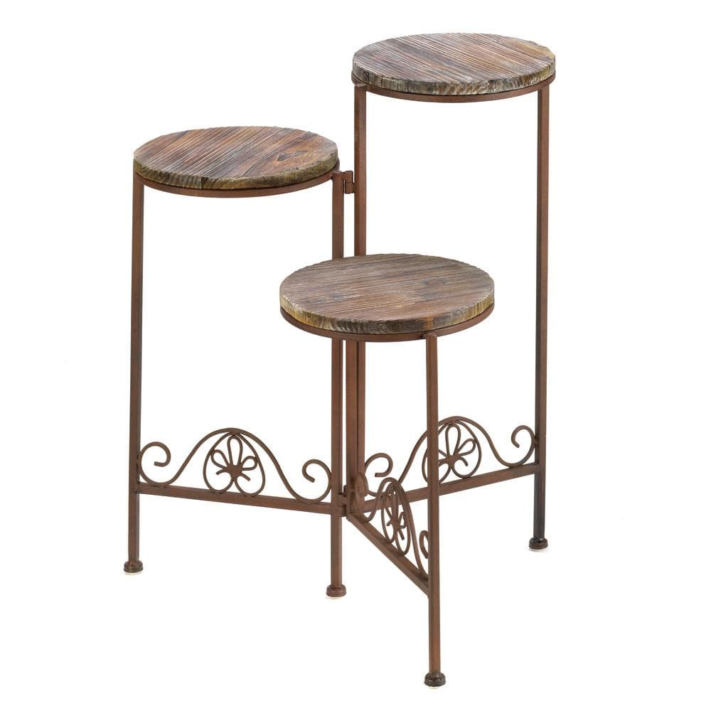 Rustic Triple Planter Stand - The House of Awareness