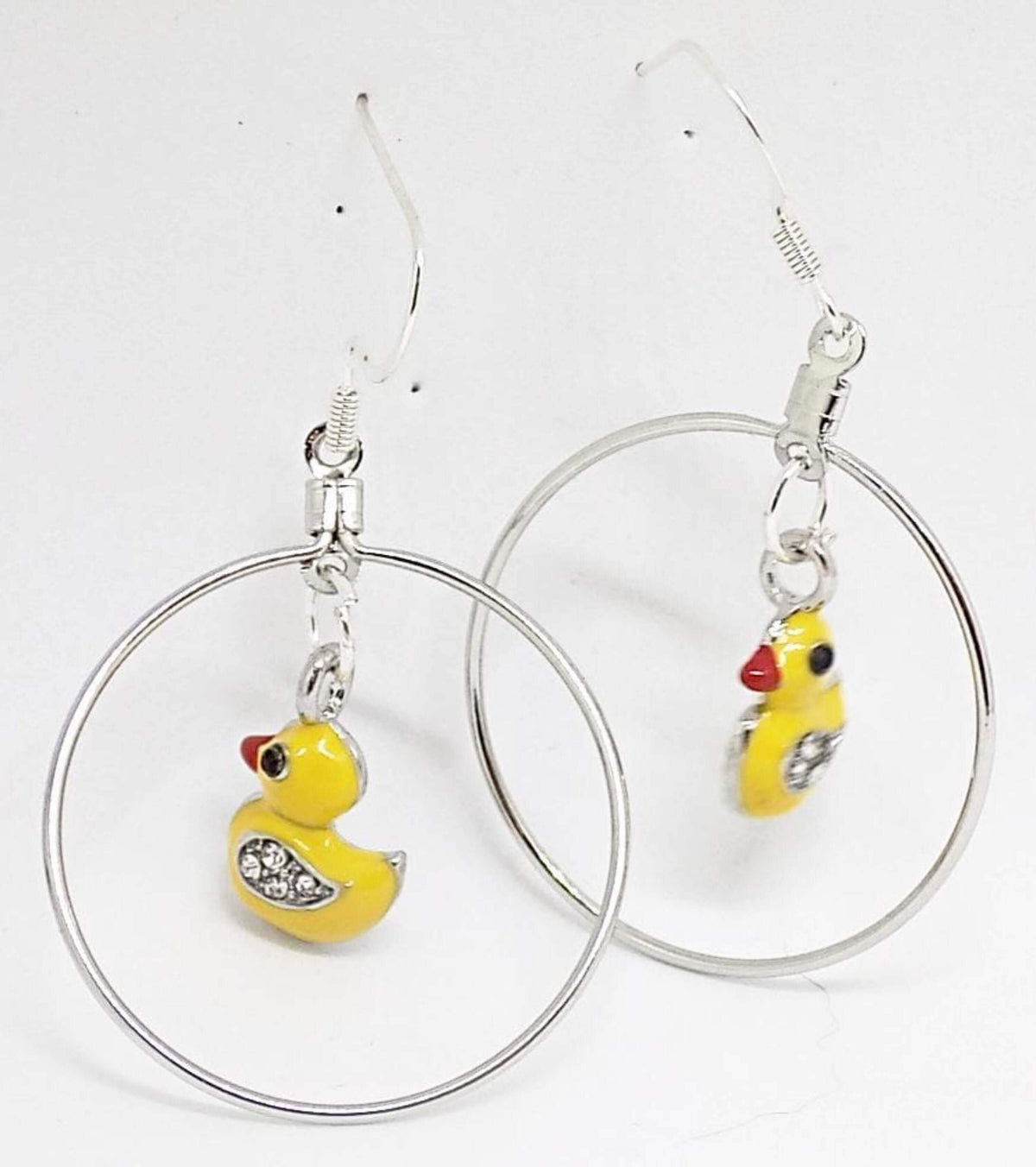 Yellow Duck Large Hoop Earrings - The House of Awareness