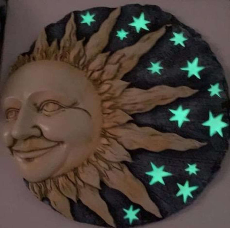  Sun and Stars Glow Decorative Garden Stone- The House of Awareness