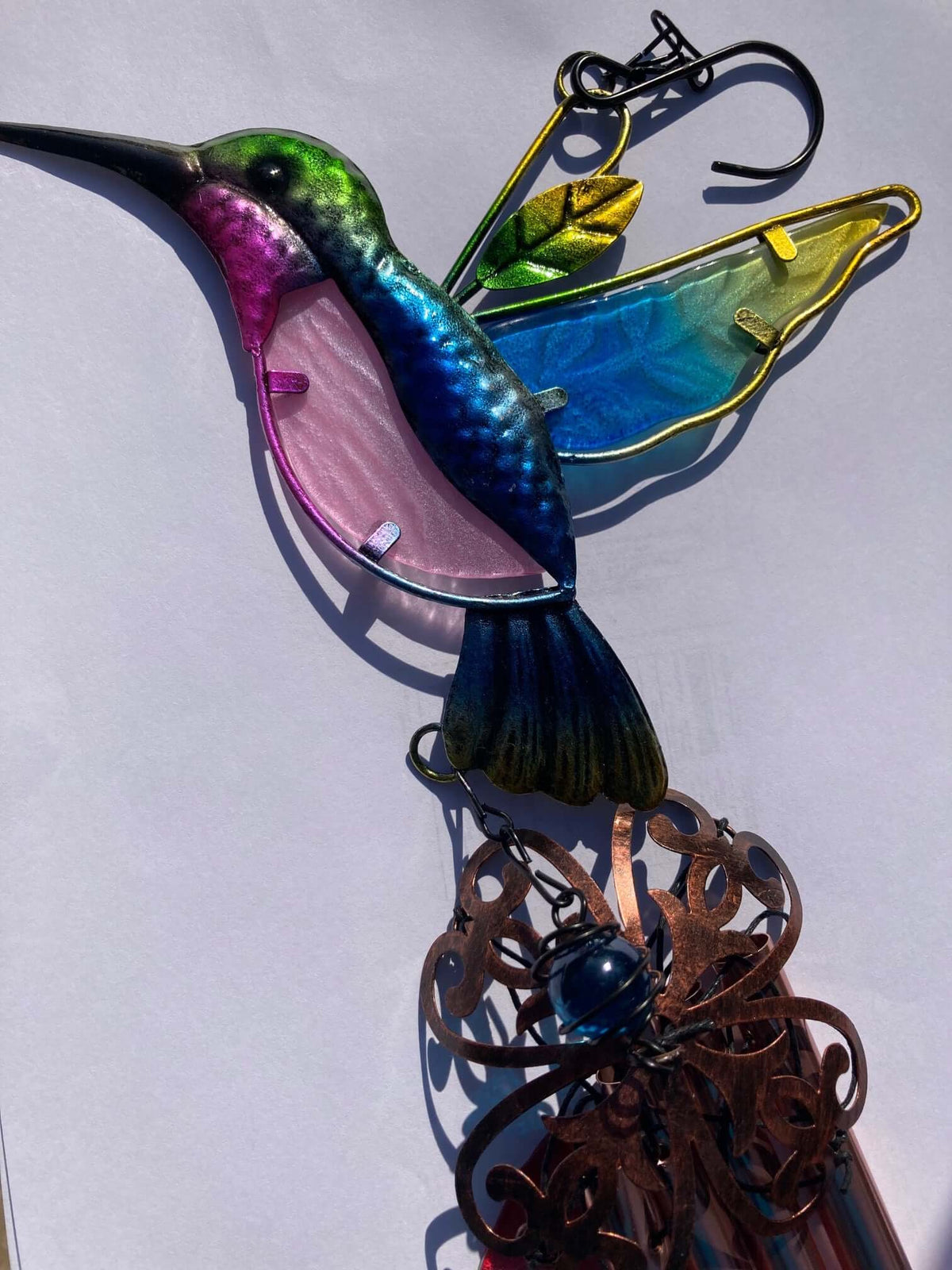 Metal Hummingbird Wind Chime-The House of Awareness