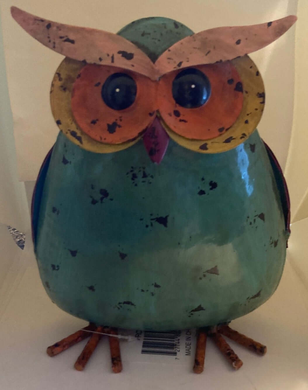 Cute Metal Owl Statue