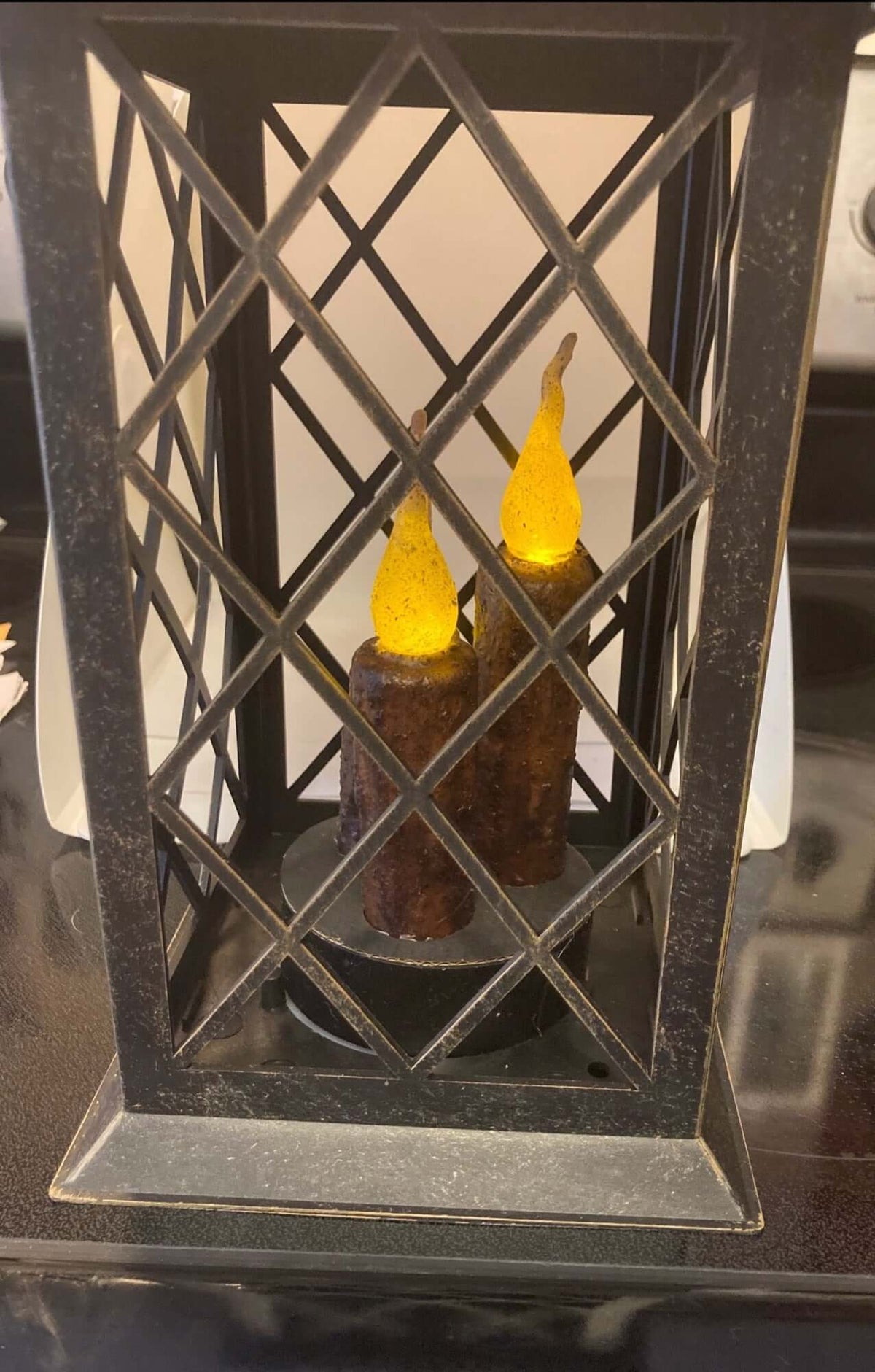 -The House of Awareness-Black 3 Candle Lantern