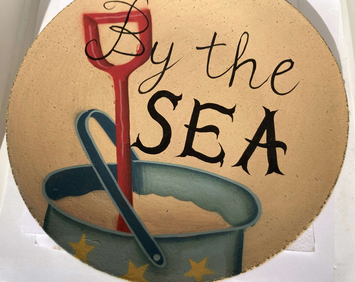 Sea Themed Wooden Round Plates