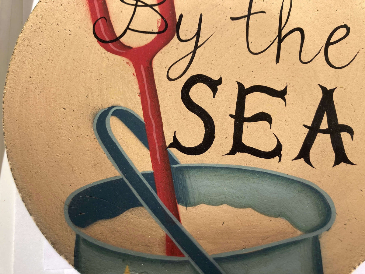 Sea Themed Wooden Round Plates