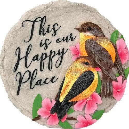 This is our Happy Place Decorative Garden Stone