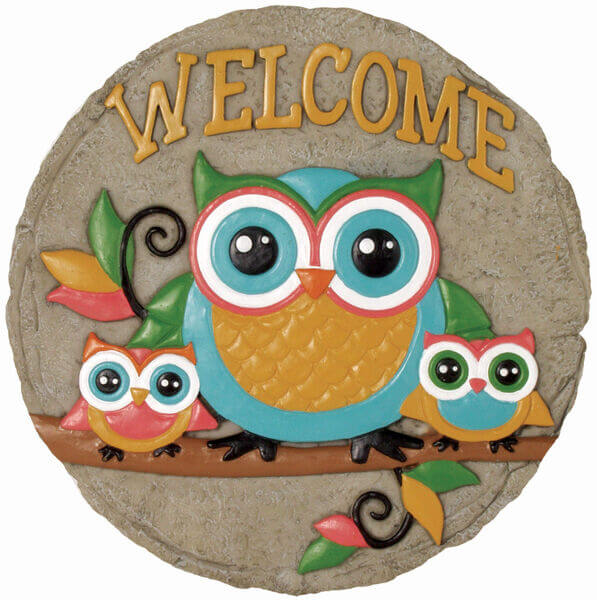 Welcome Owl Decorative Garden Stone- The House of Awareness