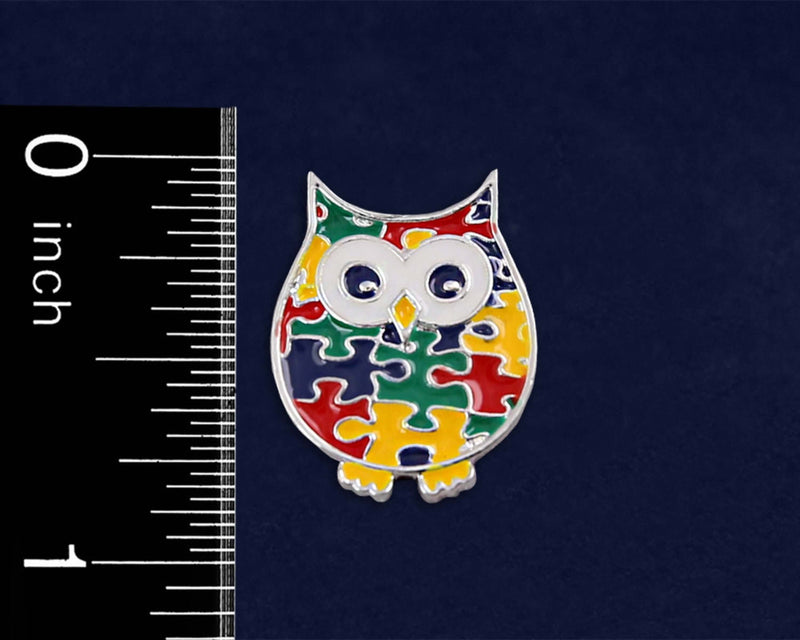 Autism Puzzle Piece Owl Charm - The House of Awareness