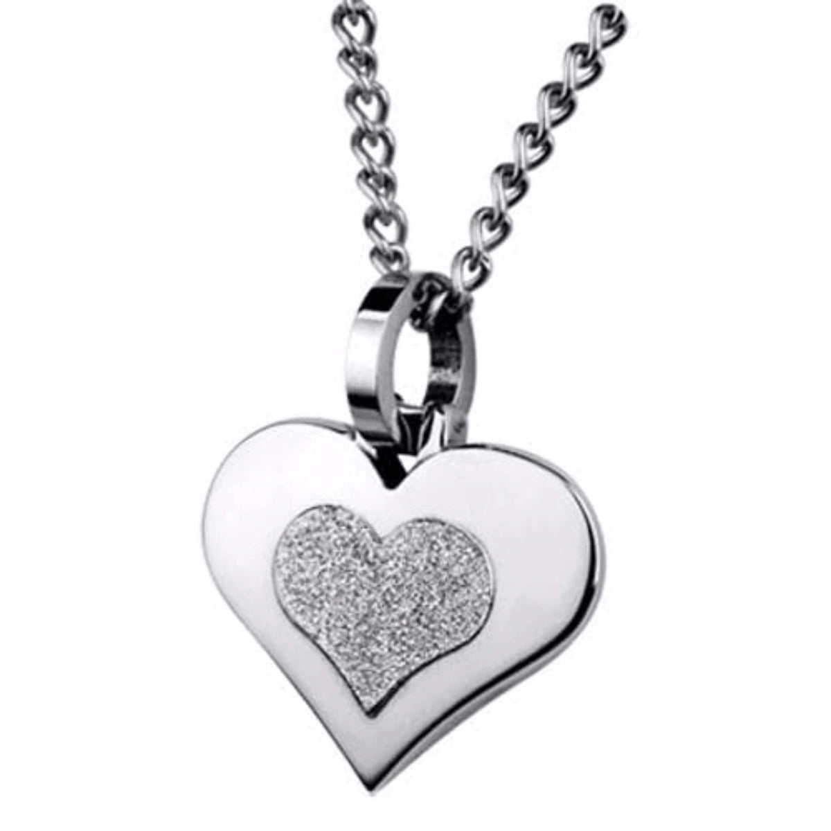 Stainless Steel Couples Heart Pendant - The House of Awareness