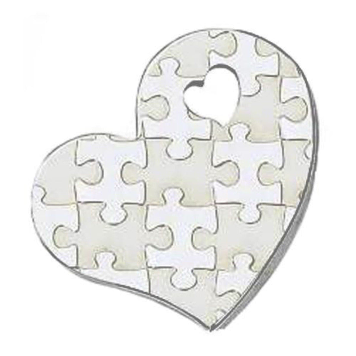 Autism Awareness Puzzle-Design Heart Shape Stainless Steel Pendant - The House of Awareness