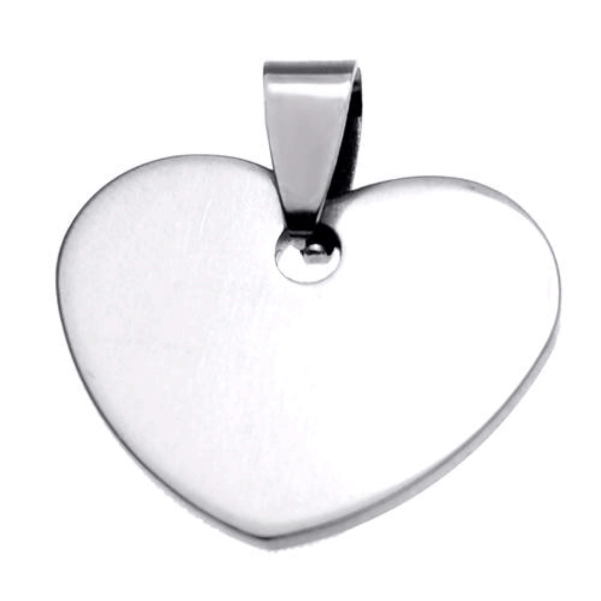Stainless Steel Engravable Small Heart Pendant - The House of Awareness