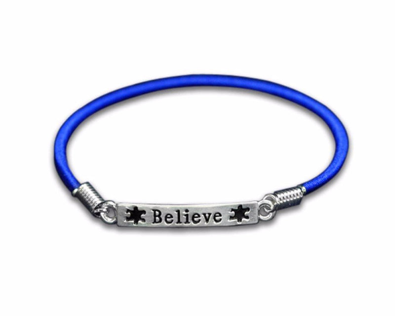 Autism and Aspergers Believe Stretch Charm Bracelet - The House of Awareness