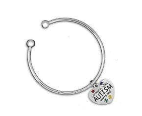 Open Bangle Someone with Autism Loves Me Bracelet - The House of Awareness