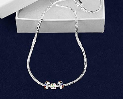 Autism Ribbon Charm Necklace with Box - The House of Awareness