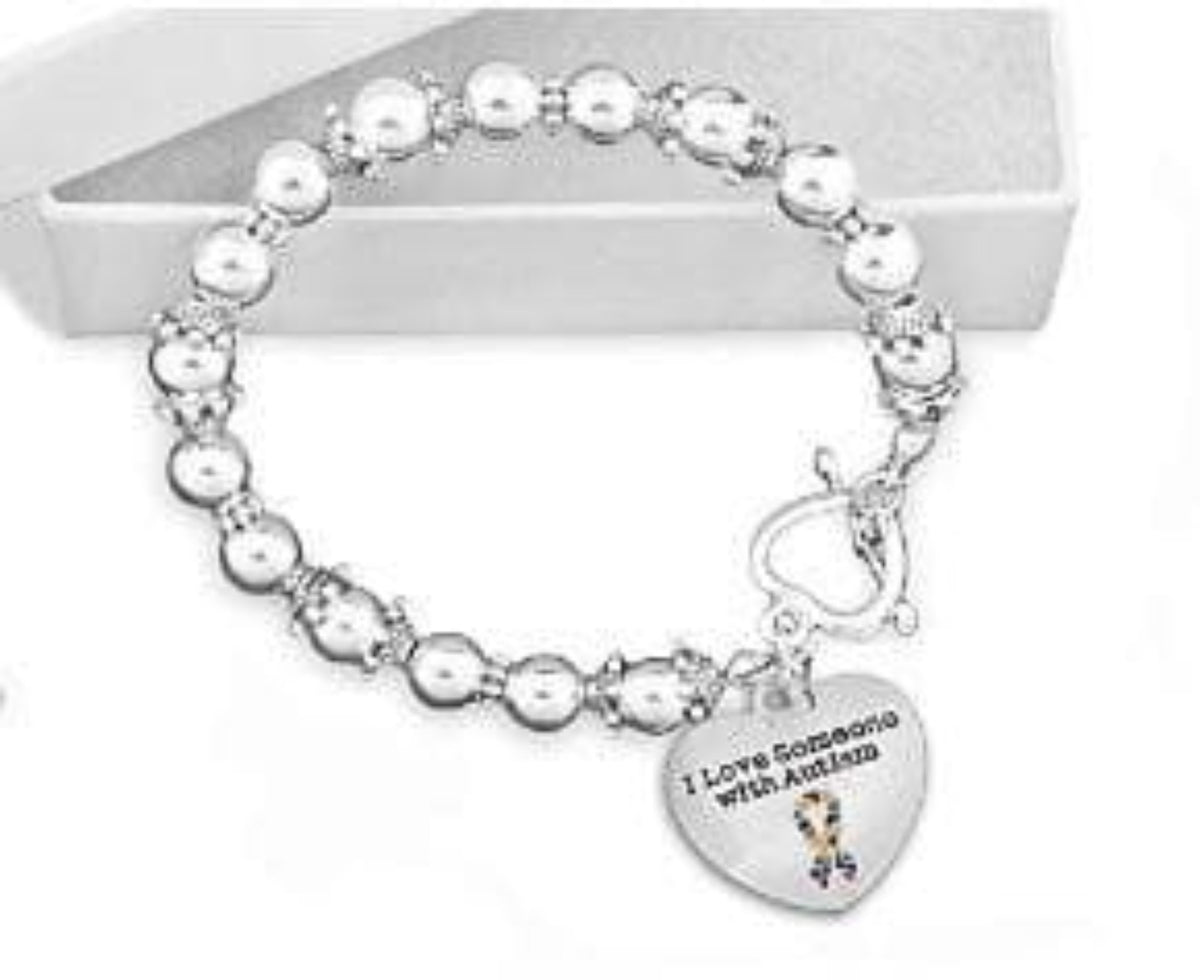I Love Someone with Autism Beaded Bracelet - The House of Awareness