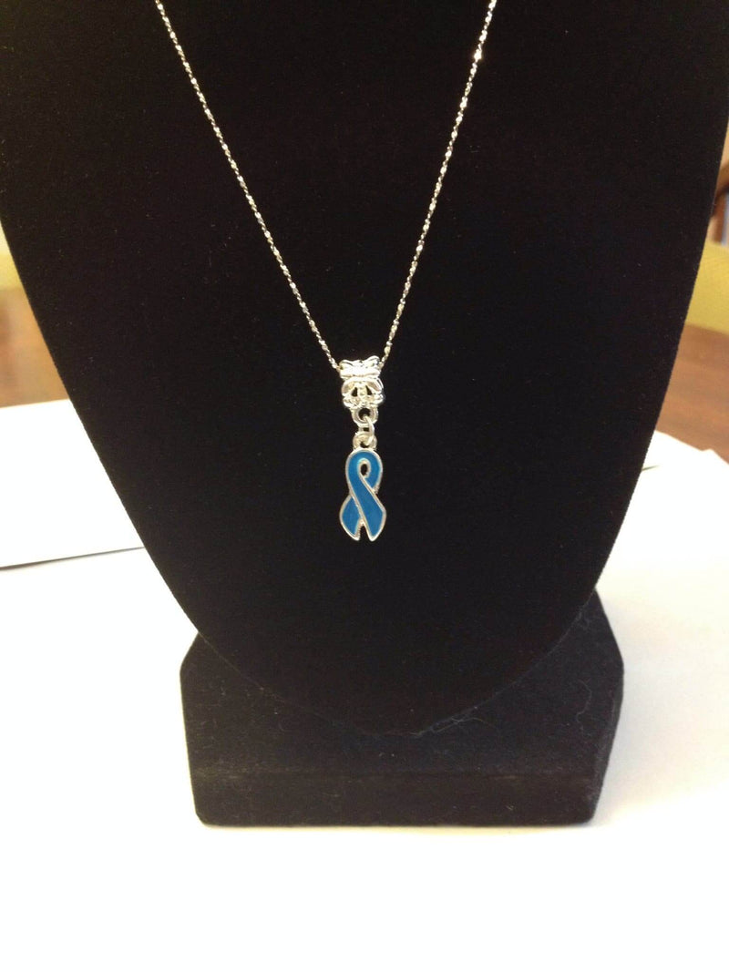 Blue Ribbon Necklace for Causes - The House of Awareness
