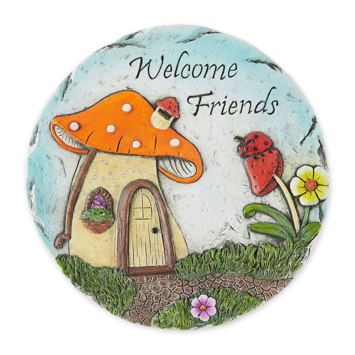  Welcome Friends and Home Sweet Home Decorative Stepping Stone- The House of Awareness
