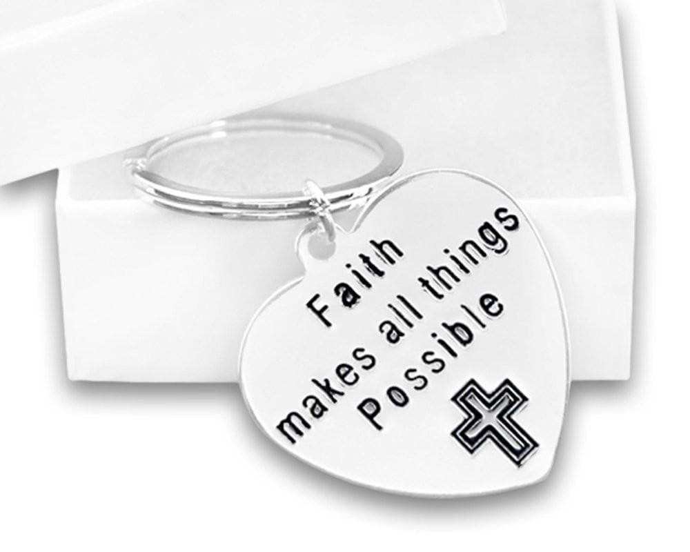 Faith Makes All Things Possible Key Chain for Causes - The House of Awareness