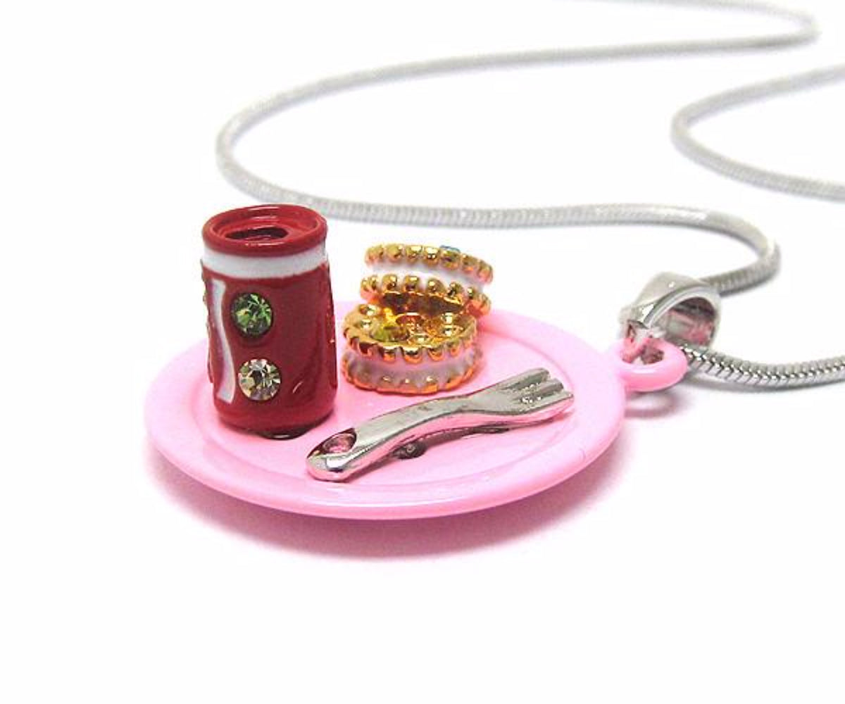 Children's Two Miniature Cookies and Soda Can pendant Necklace - The House of Awareness
