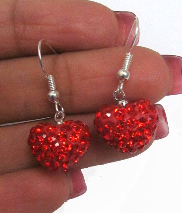 Valentine Crystal Heart Earrings - The House of Awareness