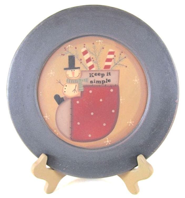 Snowman in Stocking Plate - The House of Awareness