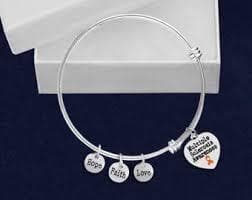 Multiple Sclerosis Awareness Ribbon Necklace and Bracelet Set - The House of Awareness