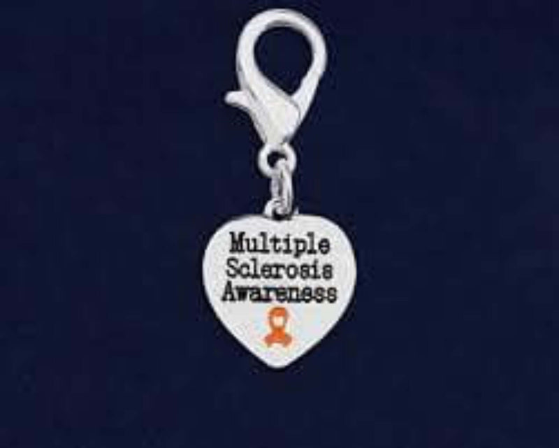 Multiple Sclerosis Awareness Heart Hanging Charm - The House of Awareness
