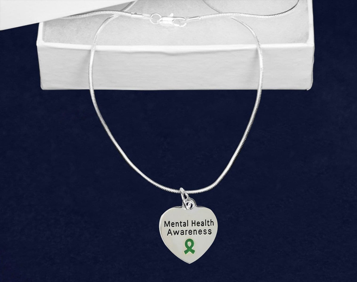 Mental Health Awareness Heart Necklace - The House of Awareness