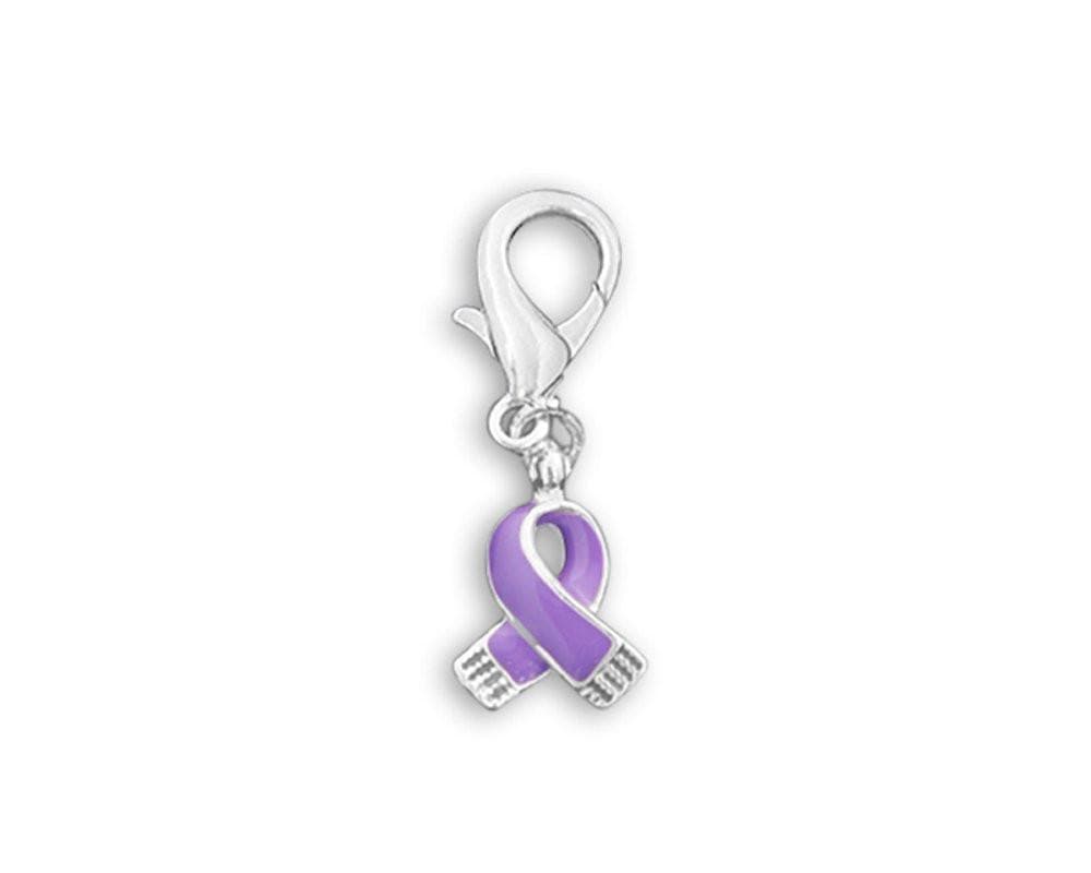 Lavender Ribbon Hanging Charm for Awareness Causes - The House of Awareness