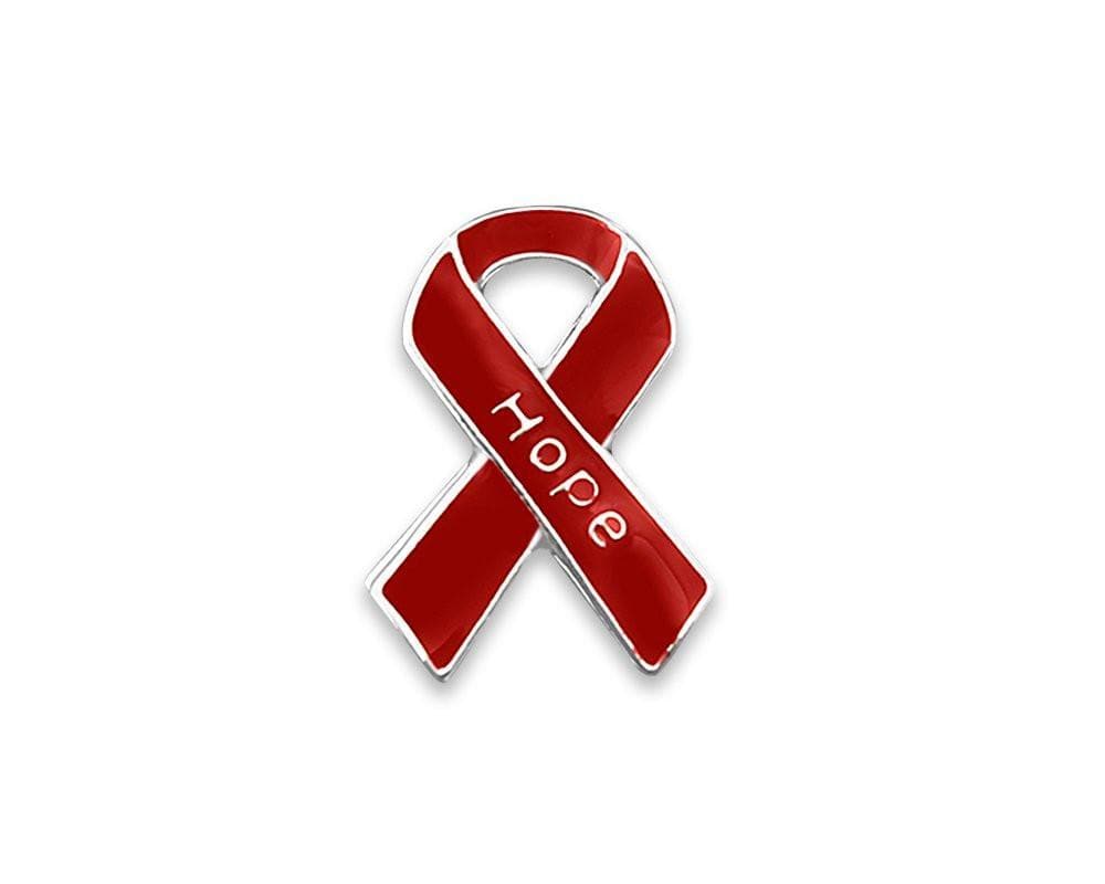 Red Ribbon Hope Pin for Heart Disease - The House of Awareness
