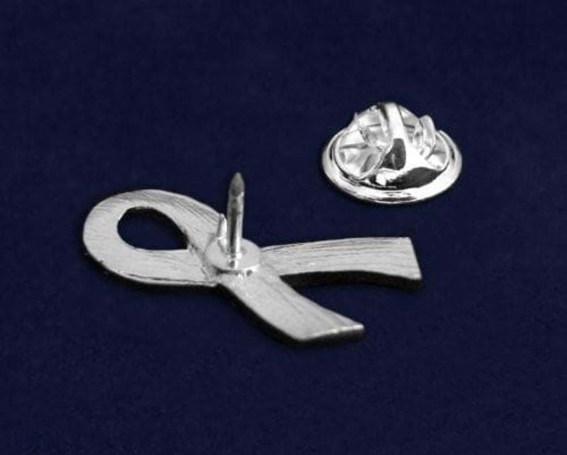 Red Ribbon Pin - Large Flat for Heart Disease - The House of Awareness