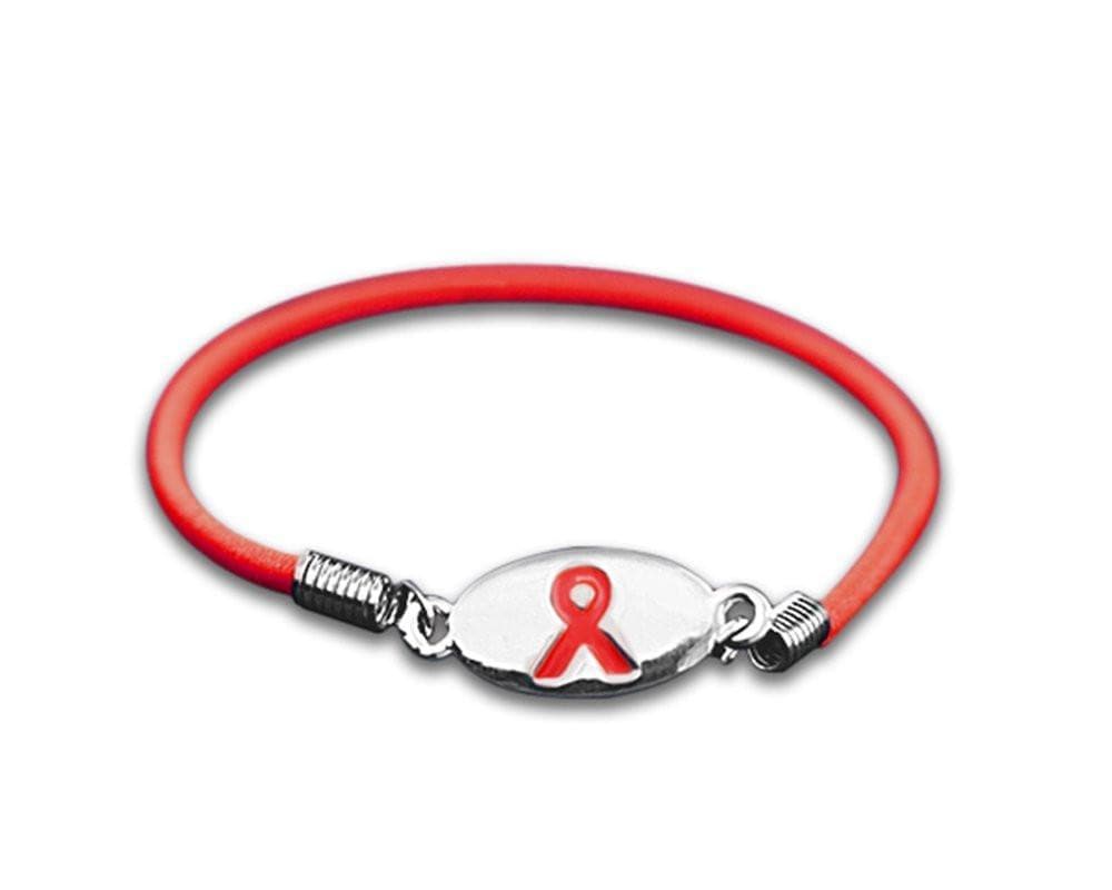 Red Ribbon Stretch Bracelet for Causes - The House of Awareness