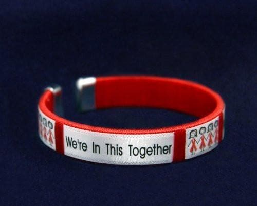 We're in This Together Red Ribbon Bracelet for Causes - The House of Awareness